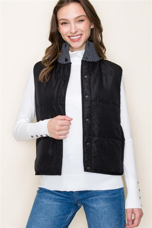 High Neck Sweater Vest